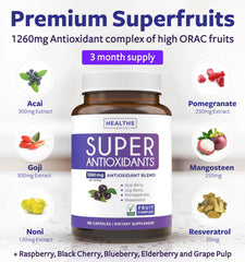 Healths Harmony Super Antioxidants capsules closeup showing vegan capsules