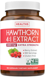 Healths Harmony Super Potent Hawthorn Berry Extract Capsule, daily wellness option