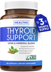 Healths Harmony Thyroid Support bottle front for potential energy balance.