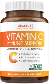 Healths Harmony Vitamin C Immune Support bottle for daily immune support.