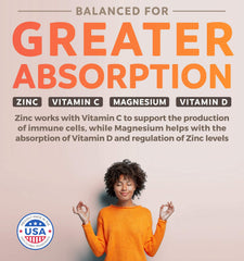 Healths Harmony Zinc Magnesium capsules offer convenient vegetarian immune care