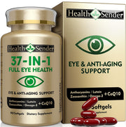 HealthSender Eye Vitamin 37-in-1 bottle front for comprehensive eye support.