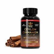 Healthy Beaver Ceylon Cinnamon capsules bottle close-up for daily energy support.