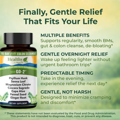 Healthy by Nature Colon Cleanse capsules closeup showing herbal blend for gentle relief