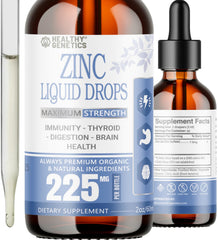 Healthy Genetics zinc líquido para niños, sabor agradable, apoya la inmunidad