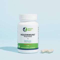 Healthy Gut HoloImmune ingredients, heat-killed strains and beta glucans.