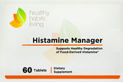 Healthy Habits Living Histamine Manager bottle with 20,000 HDU DAO per tablet for digestion support