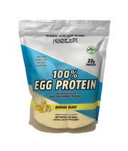Healthy 'N Fit egg protein Banana bottle front view, premium clean label.