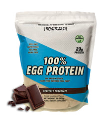 Healthy 'N Fit Heavenly Chocolate egg protein bottle pour demonstrates quick-mix shake