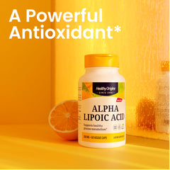 Healthy Origins Alpha Lipoic Acid veggie capsules cater to gluten-free diets.