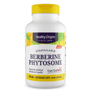 Healthy Origins Berbevis berberine bottle front highlights patented phytosome technology for absorption