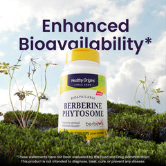 Healthy Origins Berbevis label close-up emphasizes 550 mg per serving