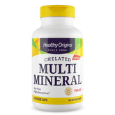 Healthy Origins Chelated Multi Mineral bottle with Albion Minerals for bioavailability.
