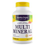 Healthy Origins Chelated Multi Mineral bottle with Albion Minerals for bioavailability.