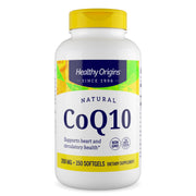 Healthy Origins CoQ10 softgels bottle – convenient daily heart support.