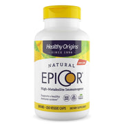 Healthy Origins Epicor 500 mg bottle front with non-GMO, gluten-free formula for daily support.
