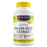 Healthy Origins grape seed extract bottle showing California-grown ingredients for daily wellness