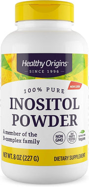 Healthy Origins Inositol powder bottle for daily wellness support.