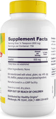 Healthy Origins Inositol Powder scoop prepared for easy daily dosing.