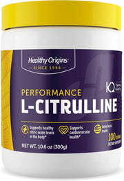 Healthy Origins L-Citrulline bottle label with Non-GMO and Gluten Free attributes