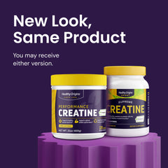 Healthy Origins Performance Creatine Creapure powder mixed in a glass of water