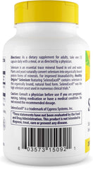 Healthy Origins selenium capsules close-up highlighting fermentation-based SelenoExcell form.