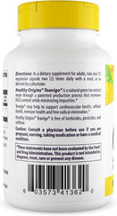 Healthy Origins Teavigo veggie capsules ready to take for caffeine-free energy support.