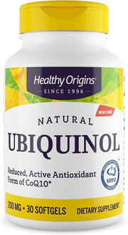 Healthy Origins ubiquinol softgels bottle for heart health support
