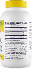 Close-up of Healthy Origins Ubiquinol softgels for easy daily dosing and absorption