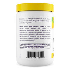 Healthy Origins Vitamin C Powder pour over a glass to dissolve in water for quick intake.