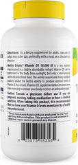 Healthy Origins Vitamin D3 label close-up emphasizing non-GMO and gluten free.