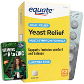 Healthy Surplus Equate Yeast Relief bottle with 60 tablets for convenient use