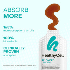 HealthyCell B vitamins and zinc blend in gel form for convenient daily nutrition.