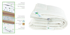 HealthyLine Tourmaline Fiber Filled Comforter folded neatly showing year-round warmth.