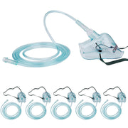 Healva adult-size L oxygen mask, five-pack ready for easy replacement.