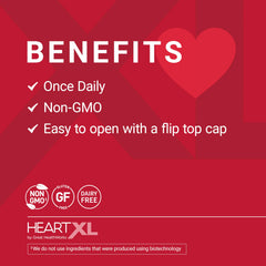 HeartXL Omega-7 pour showing convenient one-per-day softgels.