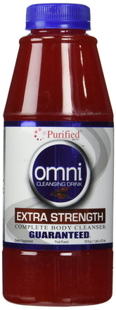 Heavean Sent Omni Cleansing Drink fruit punch bottle pour illustrates bold flavor and convenient use.