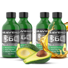 Heavenly Natural Products HNP Labs C60 avocado oil bottle for daily vitality