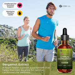 Premium packaging of HEBS LAB Bergamot Drops highlights quality.
