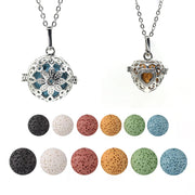 HEDQFM diffuser necklace with hollow ball pendant for portable aromatherapy on the go.