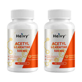 Heivy Acetyl L-Carnitine 500 mg bottle highlighting brain support potential