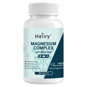 Heivy Magnesium Complex bottle with high-absorption capsules for daily support.