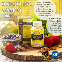 Heliocare daily-use capsules designed for easy swallowing.