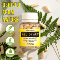 Graphic showing Fernblock PLE technology and Heliocare formula