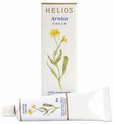 Helios Arnica Cream tube close-up showing natural Arnica ingredients for gentle relief