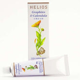 Helios Graphites and Calendula Cream tube, front view, soothing dry skin support.