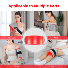 Hello Face pet use: dog relaxing while wearing red light therapy belt