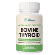 HelloPharmacist raw desiccated thyroid capsules closeup for energy support.