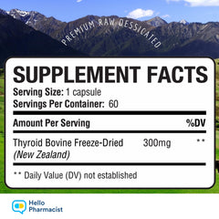 HelloPharmacist thyroid supplement bottle front view for daily vitality.