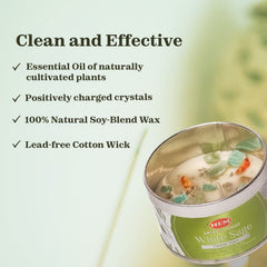 Soy wax burn from HEM candle delivering clean, low-soot ambiance